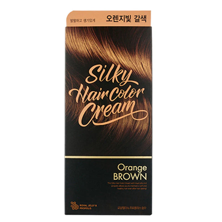 The Face Shop Silky Vopsea de par Orange Brown / Saten aramiu 120g